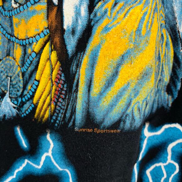 Vintage American Thunder Eagle AOP Size XL Single Stitch Lightning 90’s - Picture 5 of 12